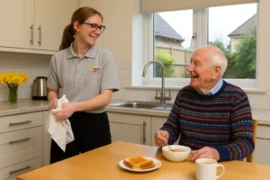Acacia Homecare Care cooking for customer