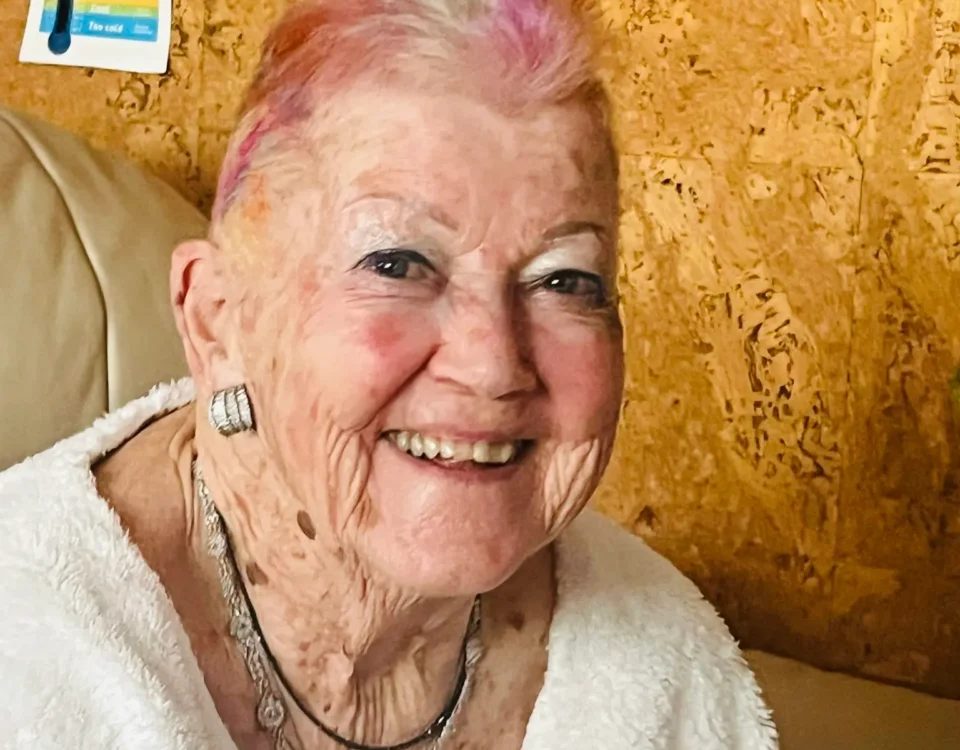 picture of a lady in the image.