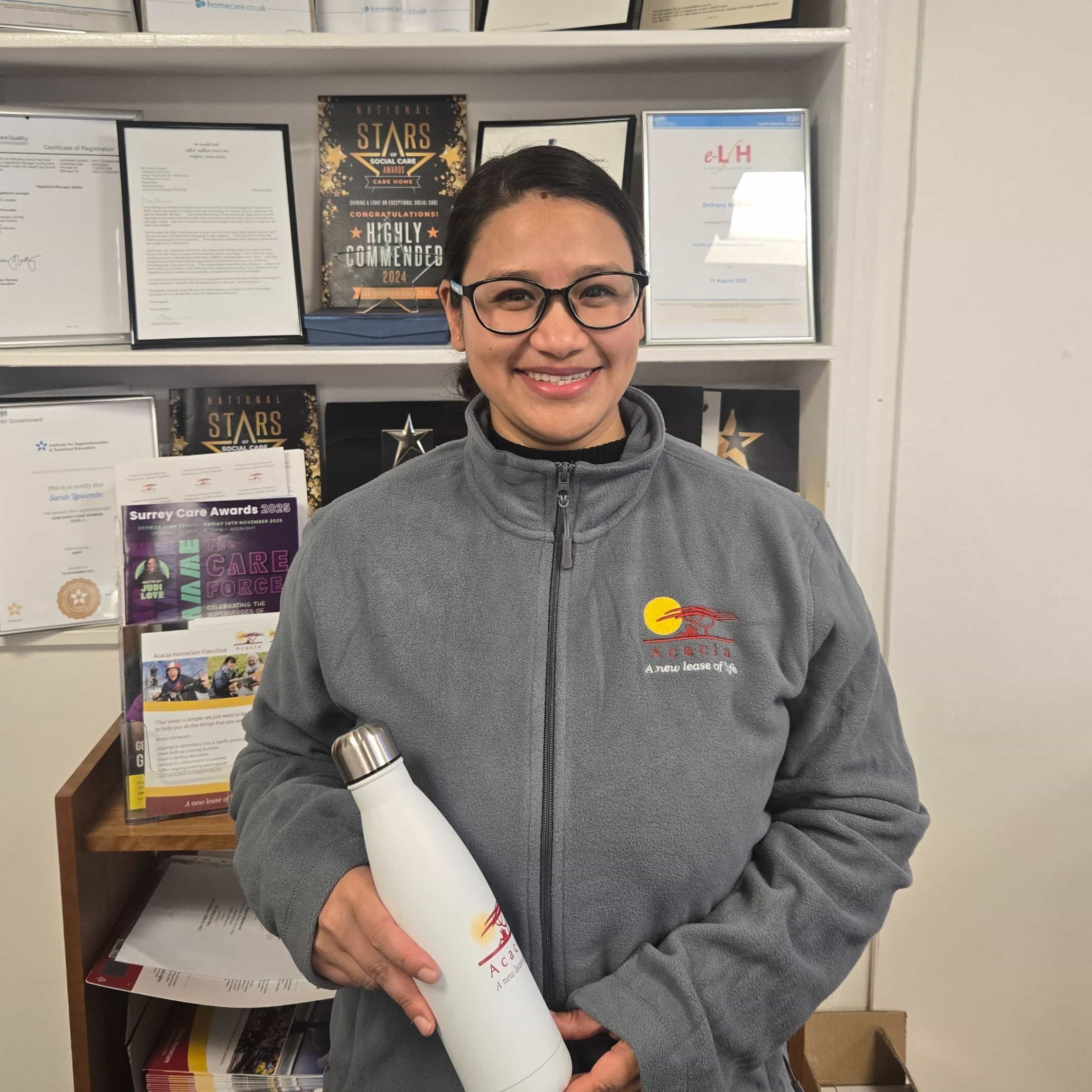 Kabina Passing Probation at Acacia Homecare