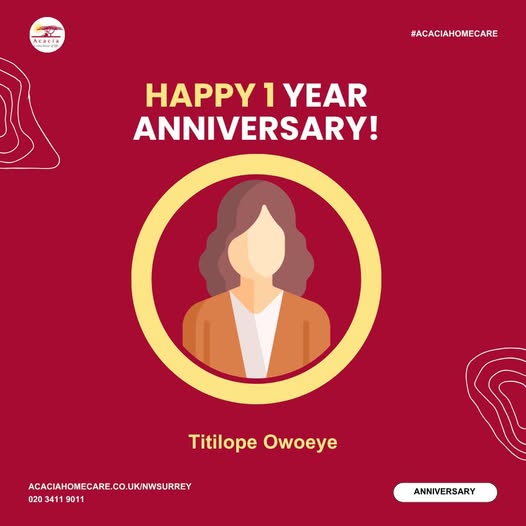 Titi's 1 year anniversary at Acacia Homecare