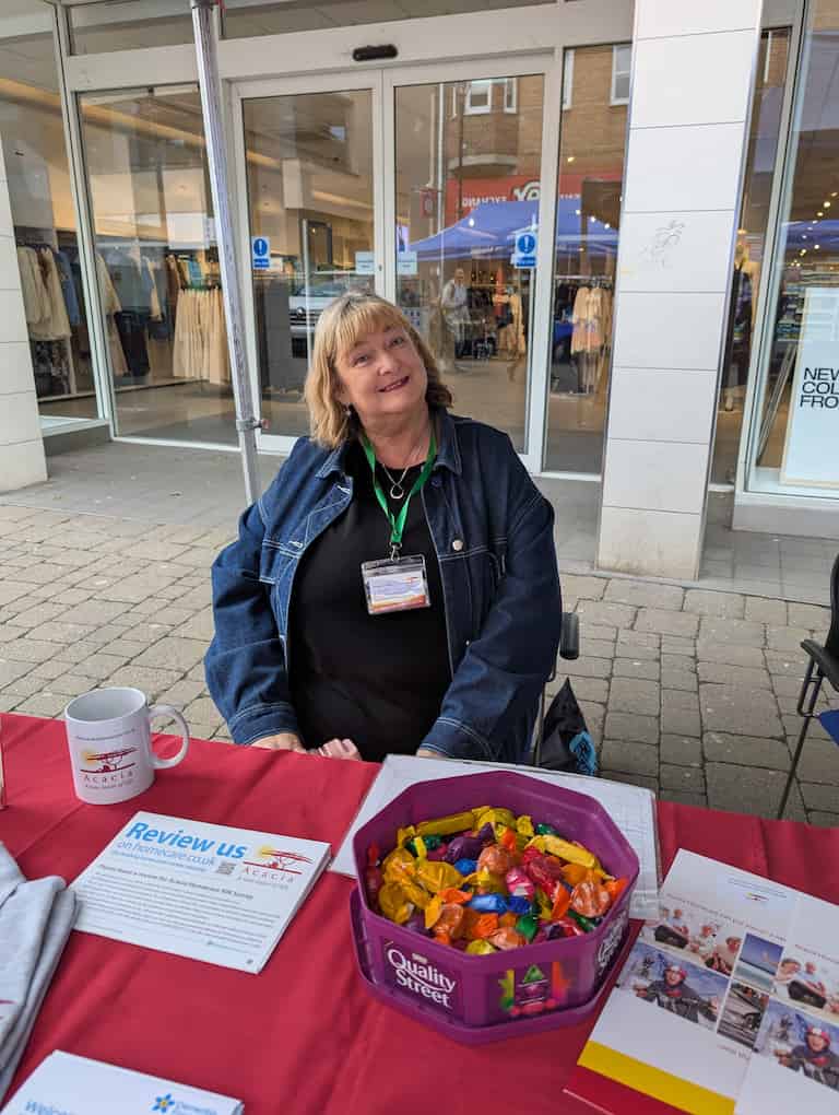 Acacia Homecare at Dementia Awareness Street Market in Staines Highstreet