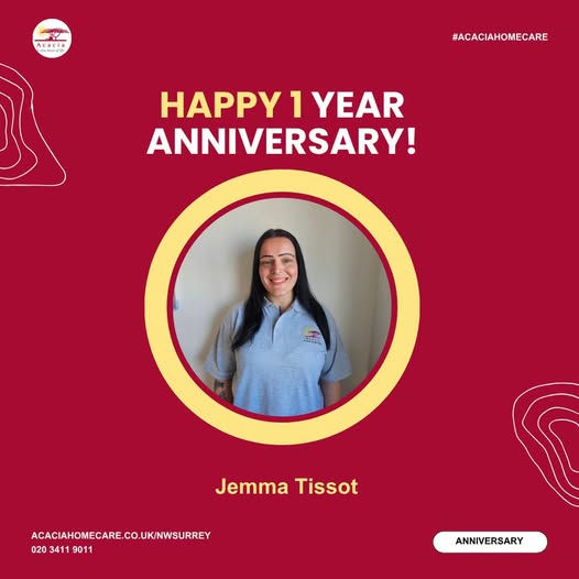 Jemma's 1 year with Acacia Homecare as a Acacia Angel