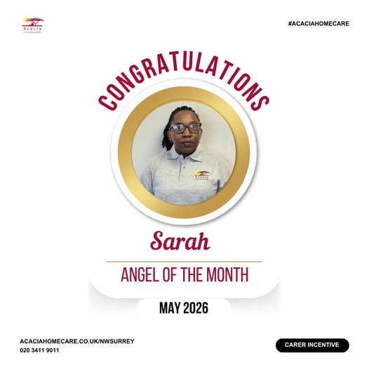 sarah m angel of the month may - Acacia Homecare